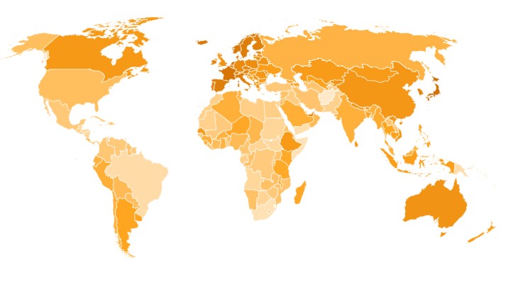 Social Capital Index Global Map 2024